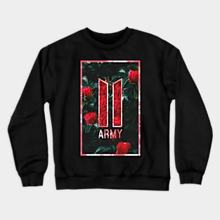 Army Kpop Red Roses Crewneck Sweatshirt